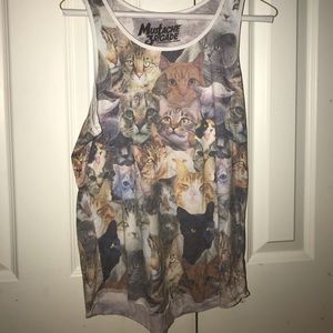 Cat face tank top